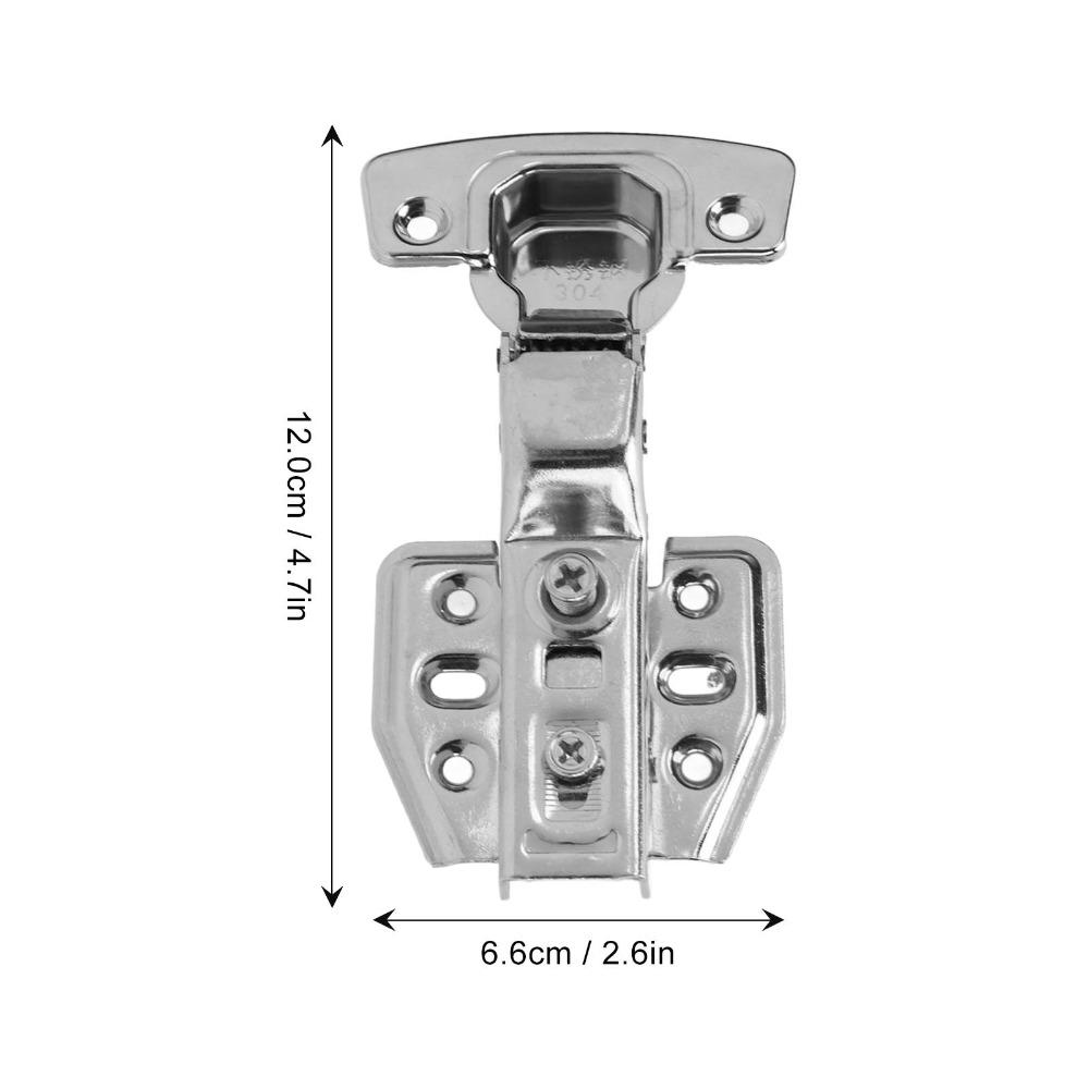 4Pcs 2.0mm Thickness Door Hinge Buffering Damping Soft Close Hinge Hydraulic Hinge Storage Cabinet