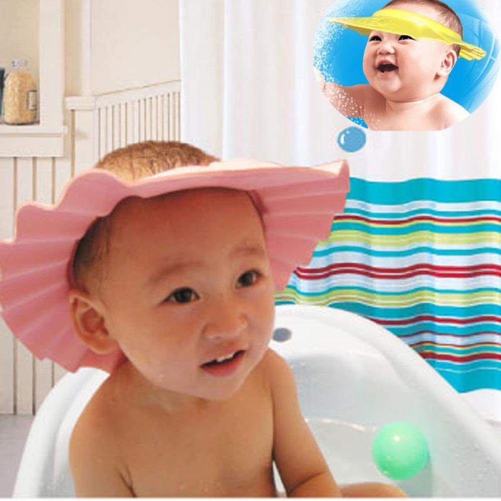 Kid Soft Shampoo Shower Protector Bath Cap Hat Hair Shield Wash