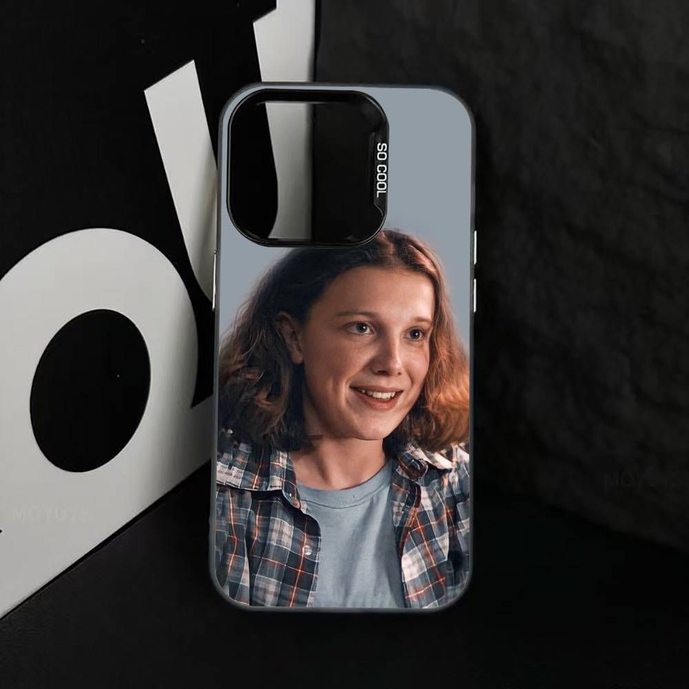 M-Millie B-Brown Actor Phone Case For iPhone 17,16,15,14,13,12,11 Plus,Pro Max,XS,Colored Silver Plated Inside Cover