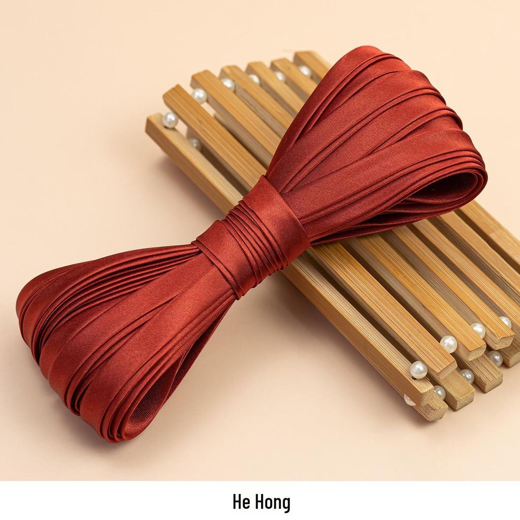 Hengmeihe Cheongsam 1cm Piping Trim: Four-Fold Non-Iron Imitation Silk Hemming Ribbon