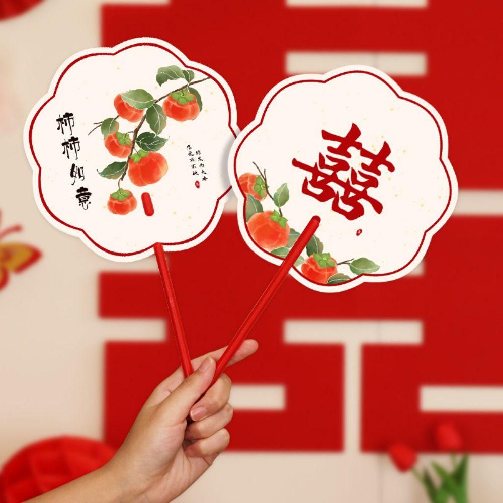 Blumenform Hochzeitsrequisiten Fächer Segensworte Brautjungfern-Gruppenfächer Foto-Requisiten