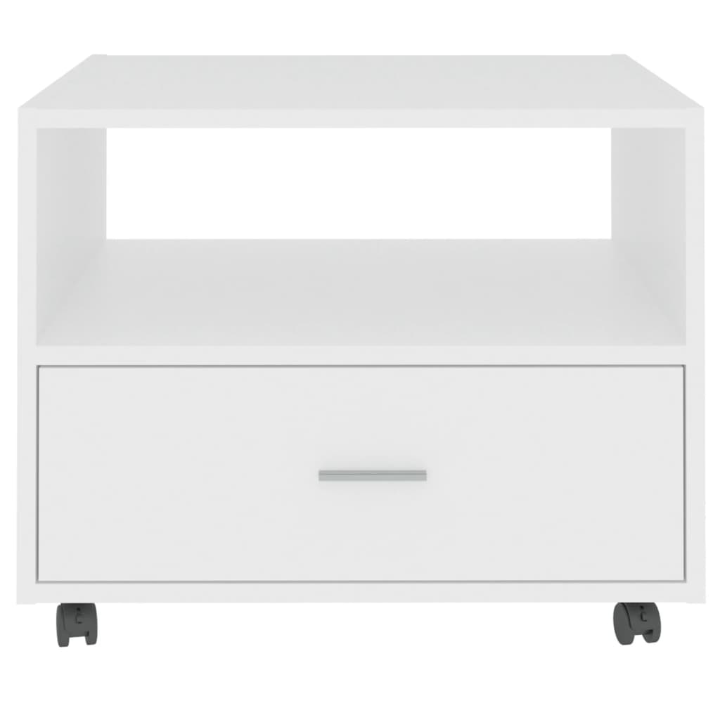 White Coffee Table 55 x 55 x 40 cm Engineered Wood