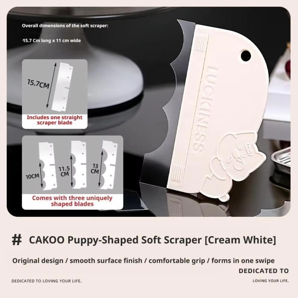 4Pcs/Set Flexible Frosting Smoother Transparent Cake Icing Spatula for Layer Cake Decorating