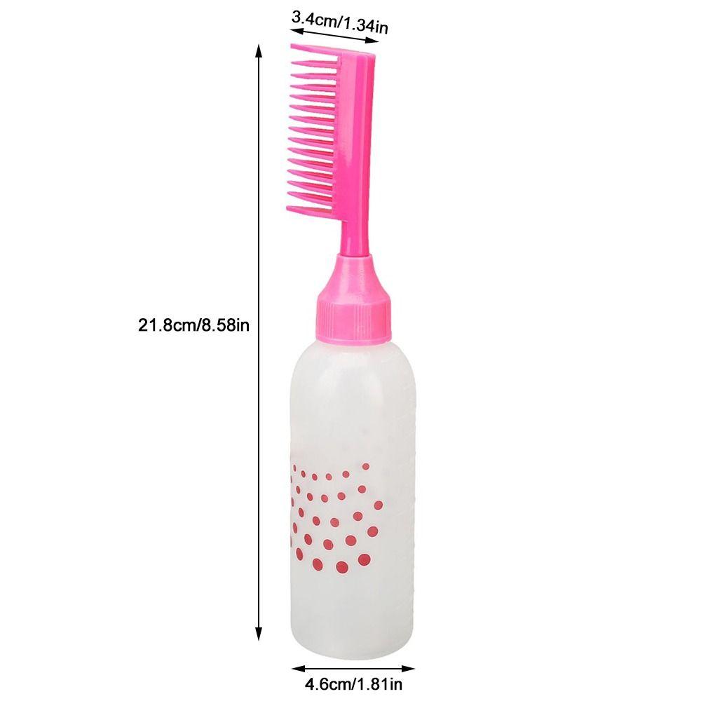 5pcs Rose Red Root Comb Applicator Professional Comb Applicator Bottle Hair Dyeing