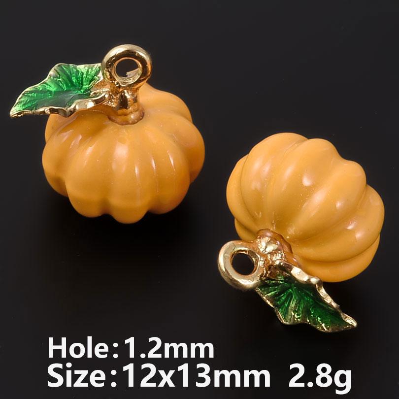 5pcs Three-Dimensional Enamel Fruit Charm Grape Peach Watermelon Alloy Oil Drop Charms For Jewelry Making Supplies DIY Earrings