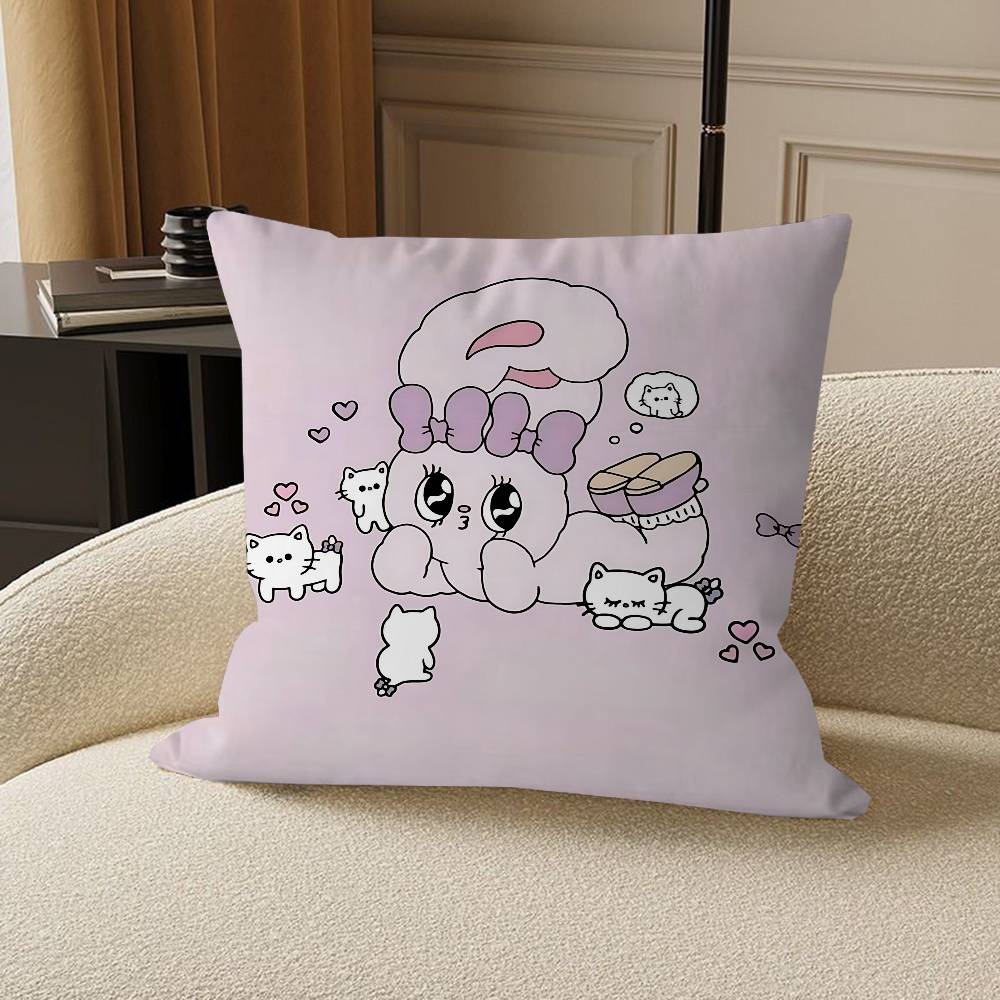 

Персонализированная наволочка для подушки Esther Bunny, Декор для дикой вечеринки в детской спальне, Наволочка, подарок на день рождения ребенка, для душа 12x12Inch