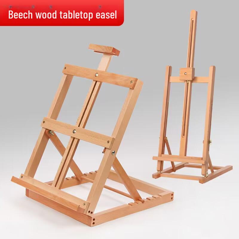 Wooden Foldable Desktop Easel for Kids - Tabletop Art Stand