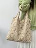 Sweet Flower Ladies Vest Shoulder Bags Large Capacity Portable Women's Tote Shopping Bag Retro Floral Female Purse Handbags