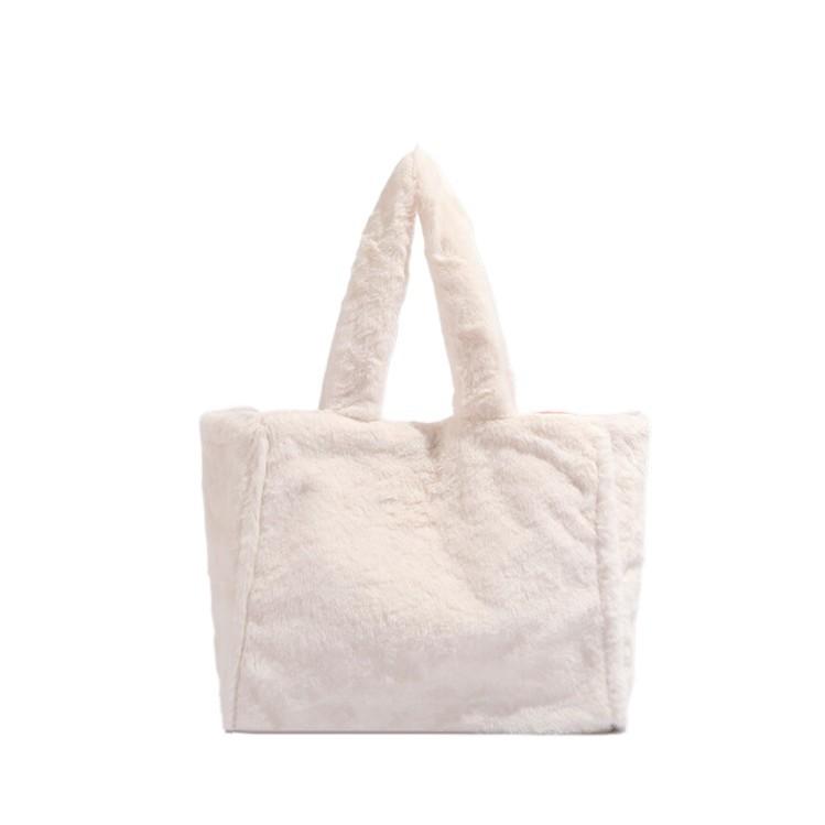Autumn Winter Cute Furry Handheld Tote Bag 2024 New Trendy Fashion Versatile Shoulder Bag Large Capacity Plush Bag