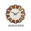 Creative Round Wooden Wall Clock with No Movement for Kitchen, Bedroom, Dining Room - Suitable
