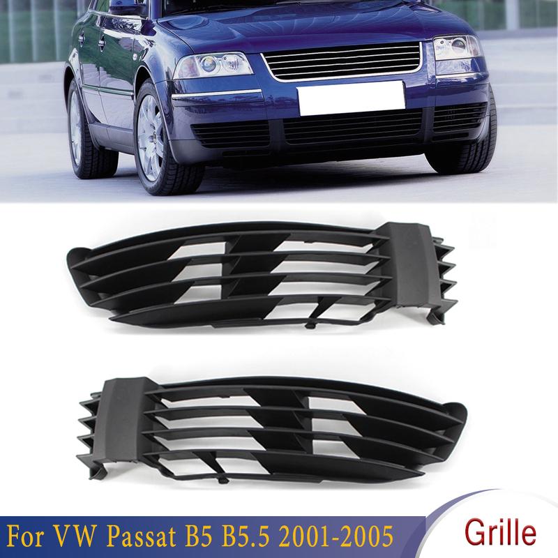 Front Bumper Lower Fog Light Grille Trim Panel Fit For VW Passat B5 B5.5 2001-2005 Foglamp Cover Frame 3B0853665 3B0853666