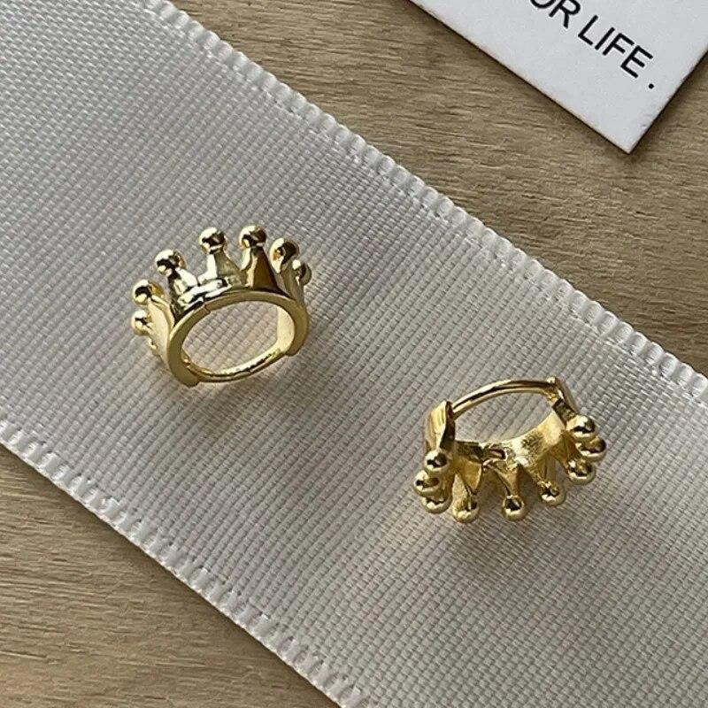 

ANENJERY французские ретро романтические серьги-клипсы в форме короны для женщин, новый стиль, модные украшения, ювелирные аксессуары для свадебной вечеринки