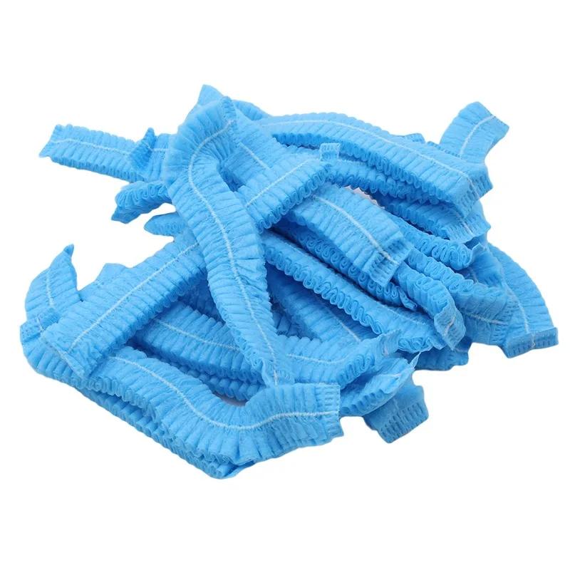 100pcs/Pack Disposable Bathing Cap Hair Head Covers Net Bouffant Dustproof Anti Dust Caps Breathable Shower Bathing Hats Kitchen