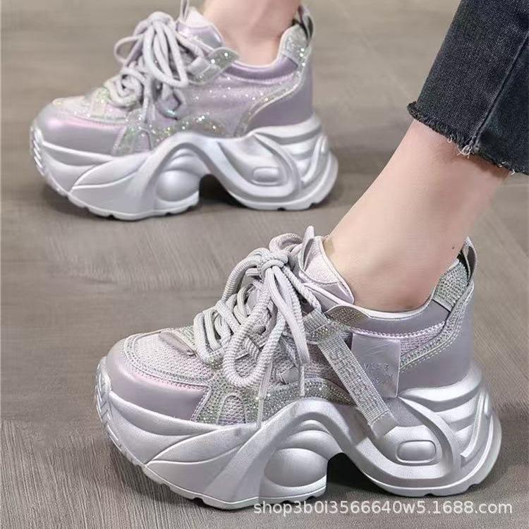 

Dad shoes women s shoes 2025 summer mesh new thick-soled inner height increase explosive version casual fashion versatile dad shoes 34