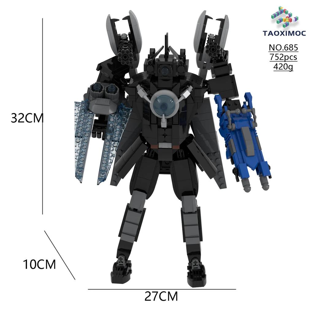 Skibidi Toilet MOC Abstract Robot Building Blocks Compatible With Upgrade Scythe Titan Speaker Man Model Bricks Toys
