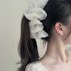 Women Mesh Hair Claw ClipDouble Layer Tulle Cloud Bubble Hair Claw Clip Ponytail Holder Large Shark Clip for Women Girls