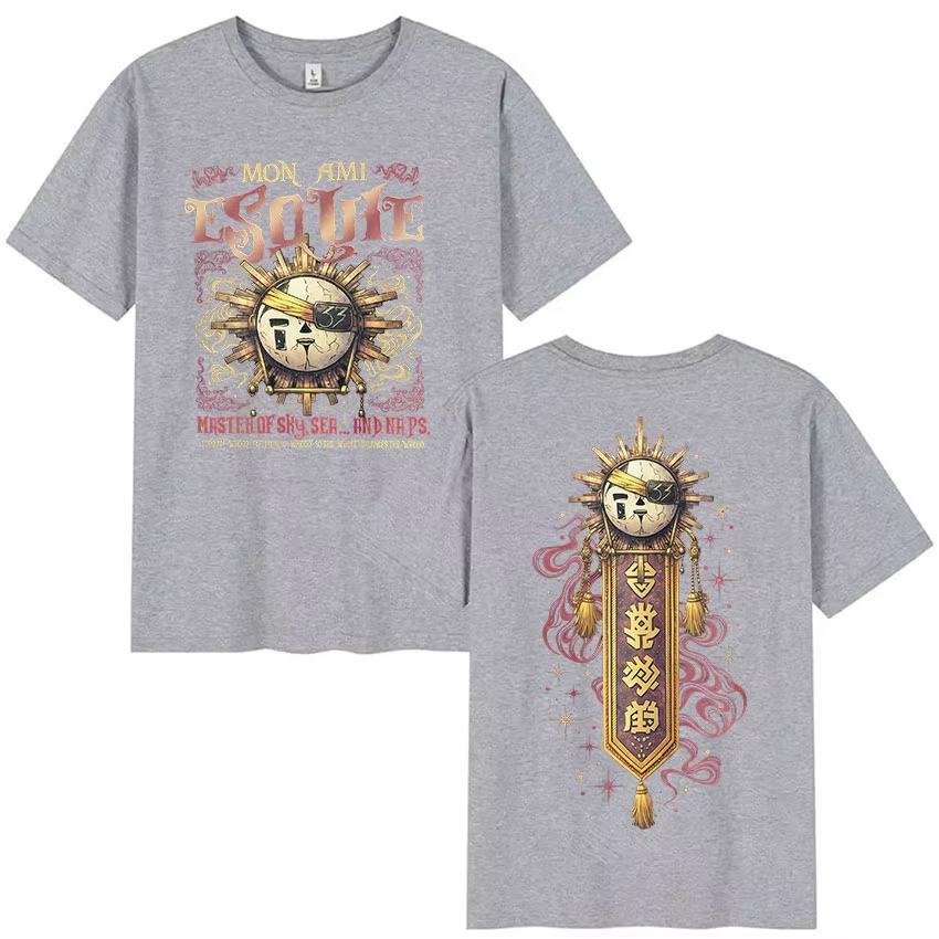 Vintage Clair Obscure Expedition 33 Popular Game Player Tshirt 2026 Summer Men Women Luxury Fashion Cotton Tshirt Street Y2K