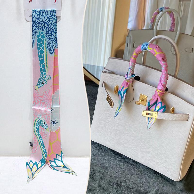2024 Trendy Silk-Style Scarf Handle Wrap for Bags