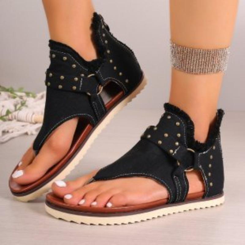New Size of Women's Shoes: Beach Flip-toe Herringbone Flat Women's Sandals