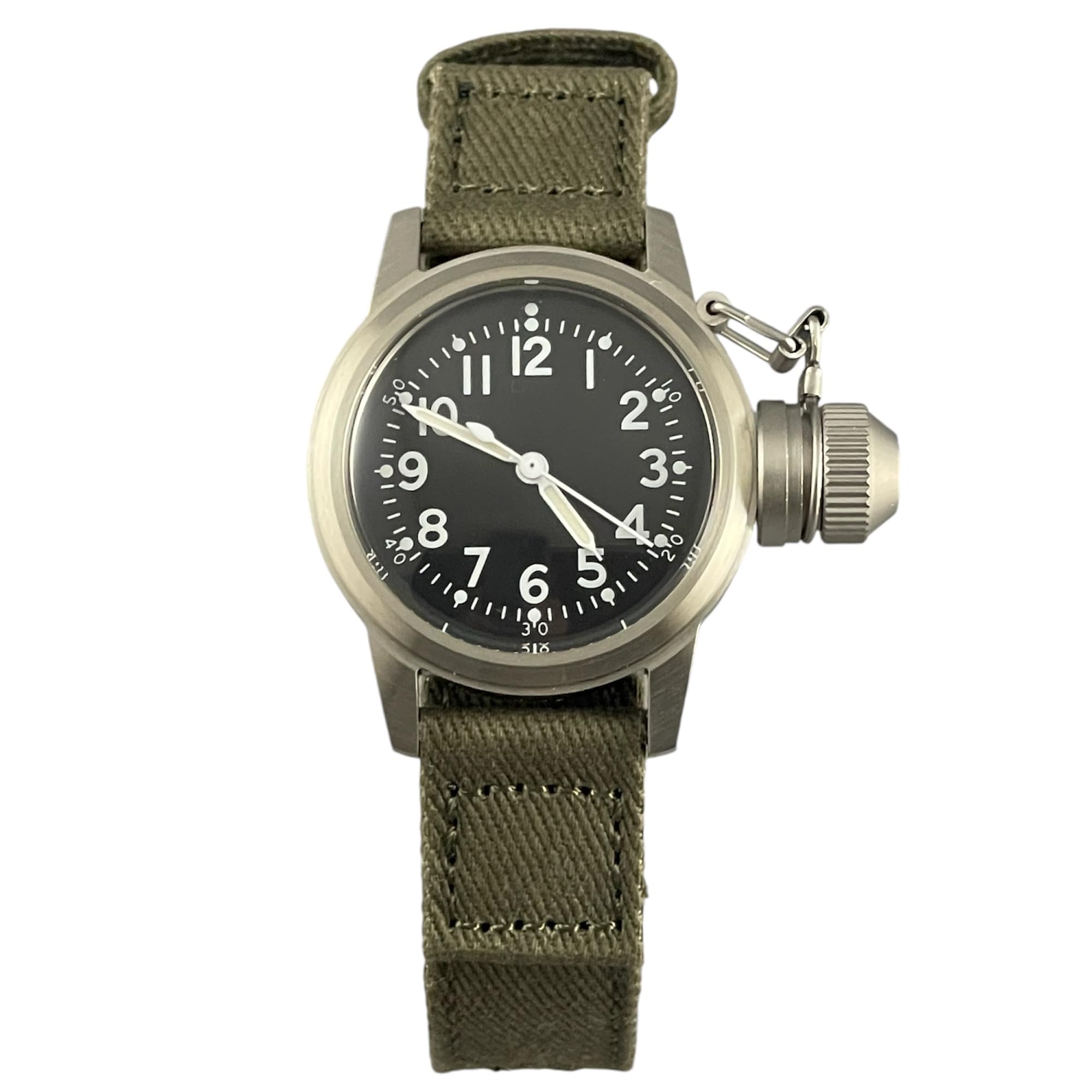 

Bushps Military Watch with Green Fabric Strap M.R.M.W. Men s