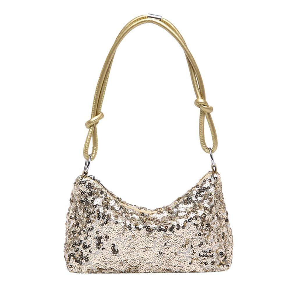 Solid Color Blingbling Sequins Bag Glitter Korean Style Sequins Shoulder Bags Phone Purse Handbag Evening Clutch Bag