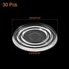 Uxcell Round Clear Rubber Non-Slip Glass Table Top Bumpers, Non-Adhesive, for Glass Tabletops, 24mm Diameter, 30 Pieces