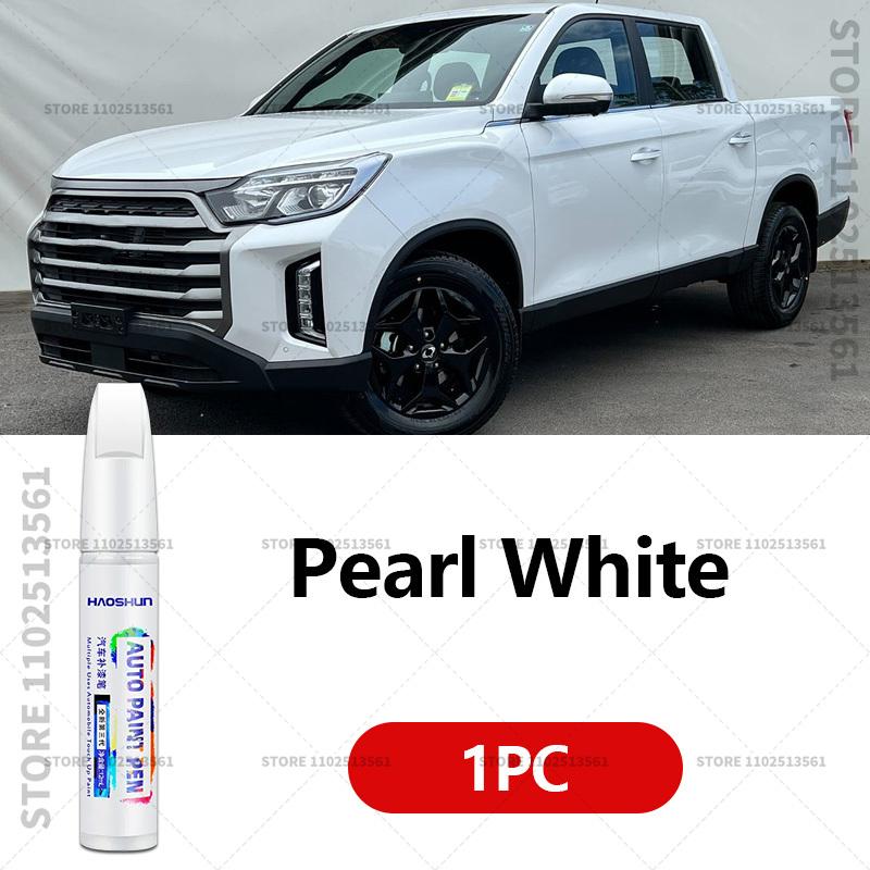 

For KGM SsangYong Musso Paint Repair Pen Touch Up Scratch Remover DIY Auto Accessories Green Gray Grand White Marble Grey Red перлина білого кольору