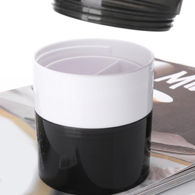 500ML 3 Schicht Protein Shake Flasche Große Kapazität Wasserflasche Plastik Mischbecher Fitness Sport Wasserbecher Langlebig