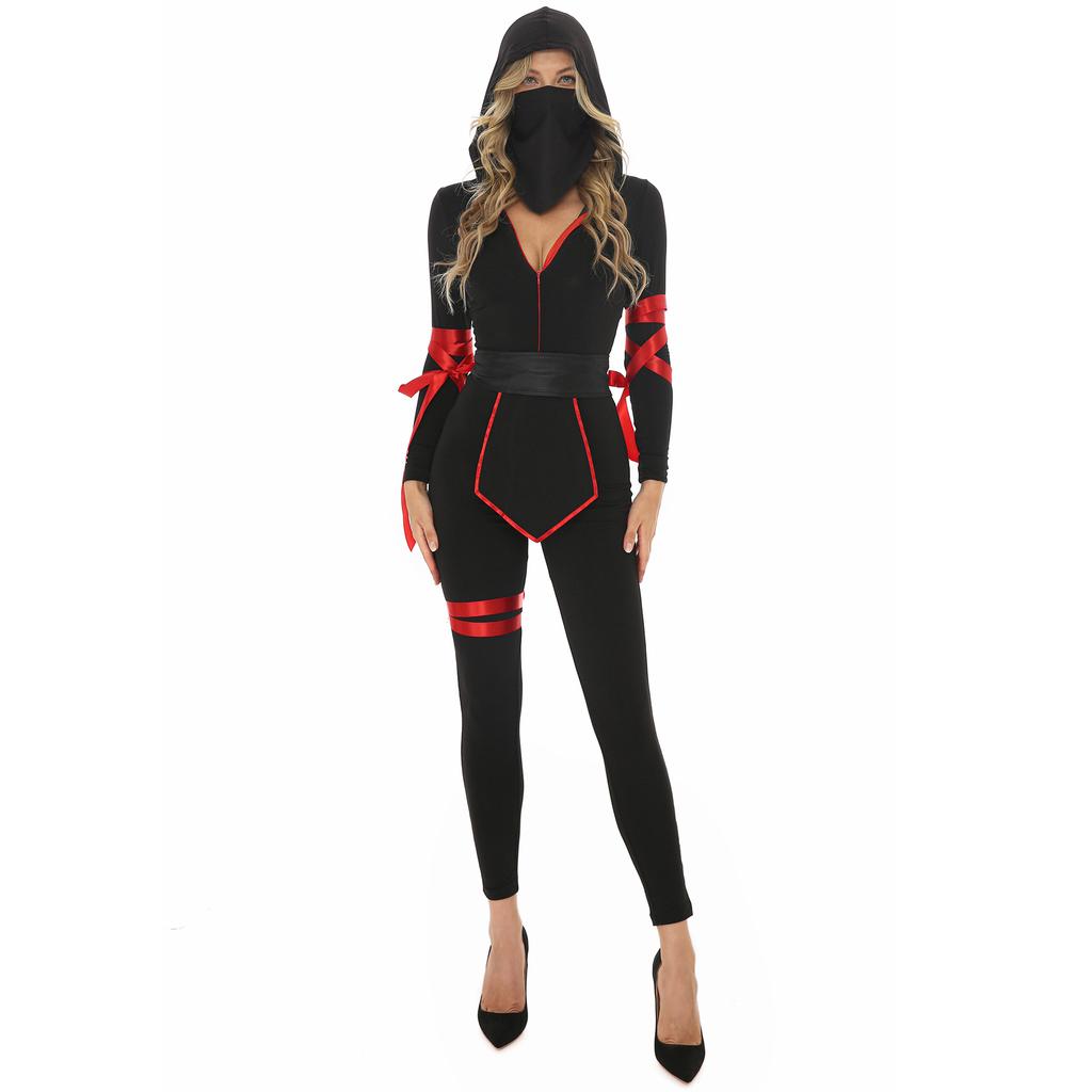 Halloween costumes cos ninja costumes, female samurai costumes, masked night suits, game costumes, role-playing