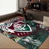 Soccer Club Emblem Design Printed Office Carpet Chair Cushion Entryway Rug, Rugs for Living Room, Bedroom Christmas Gifts