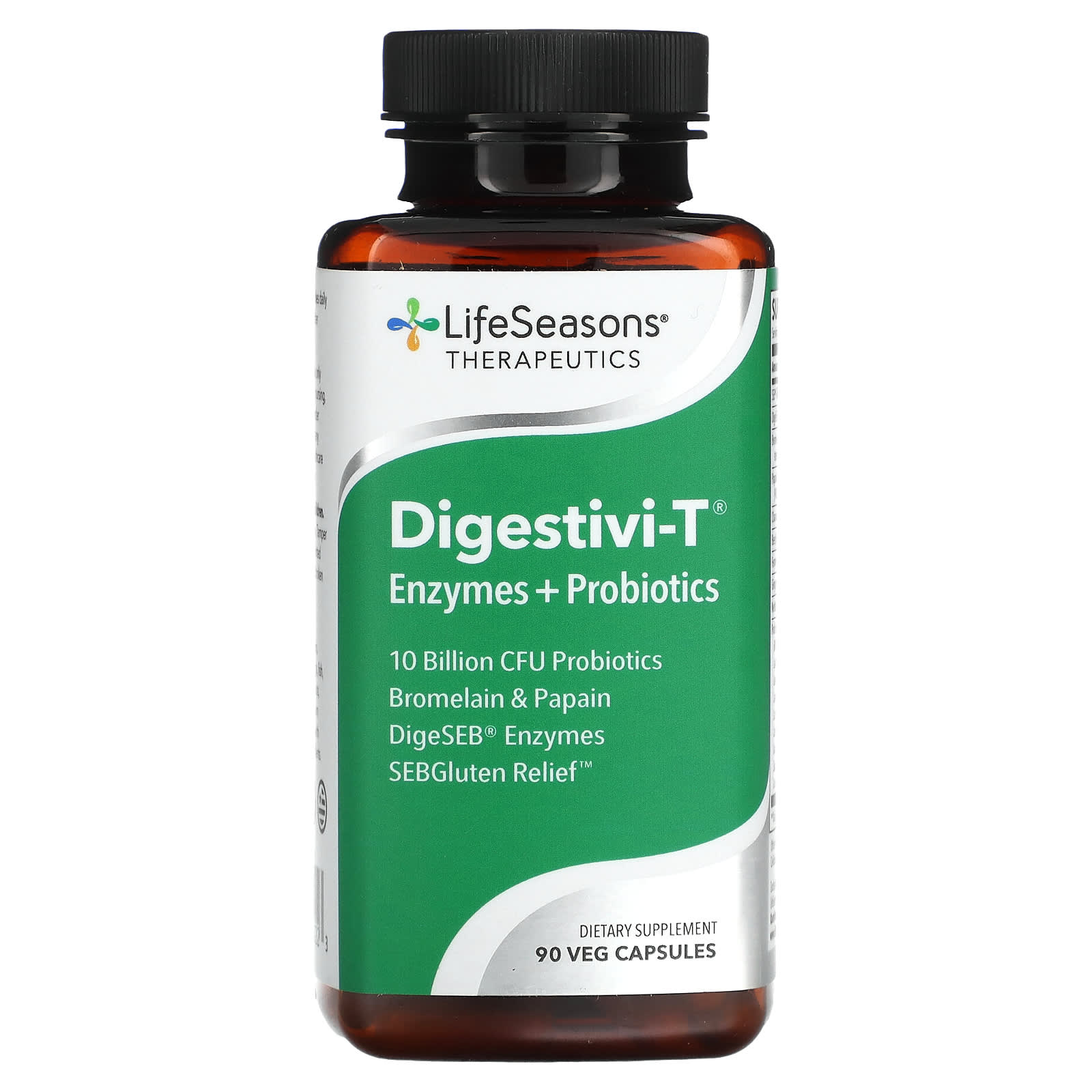 

LifeSeasons, Digestivi-T, Enzyme + Probiotic, 90 Veggie Capsules