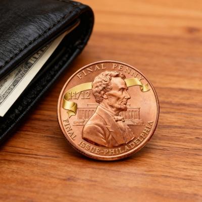 Final Penny Collectible Coin Double-Sided Carved The Last Penny Tribute Token Souvenir Coin History Buffs Collectors Keepsake Gift