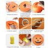 3pcs Halloween Pumpkin Lantern Decorations: Light-Up Paper Lantern Hangings for Outdoor, Kindergarten & Hotel Scene Setup