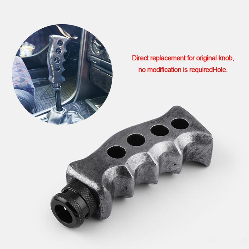1x Grey Universal Pistol Grip Gear Shift Knob Lever Handle Column Manual Shifter