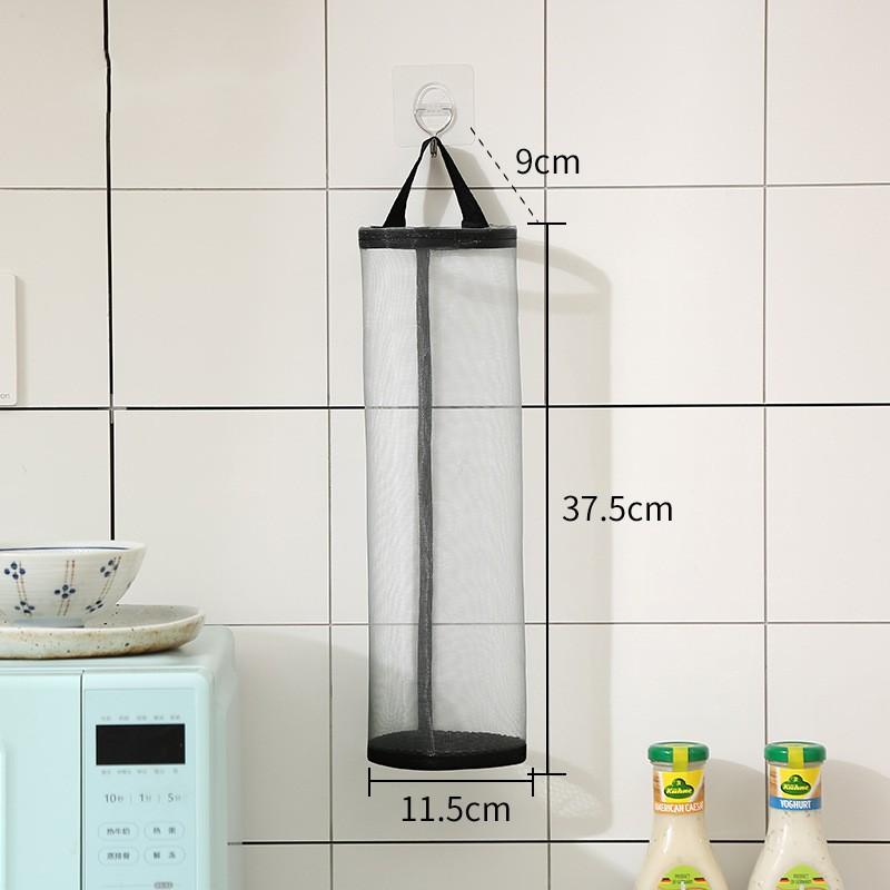 

Garbage Bag Storage Kitchen Accessories Plastic Bags Dispenser Holder Organizing Hanging Reused Wall Mount Storage Sundries Bags серый