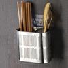 Household Stainless Steel Chopstick Holder With Hooks Hanging Type Chopsticks Fork Spoon Holder Cookware Rack Organizer Kitchen