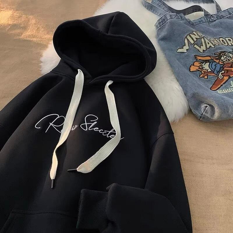 

American Minimalist Trendy Signature Print 8XL Hoodie Pullover Loose Fit Trendy American Men s Clothing And Couple Fashion S