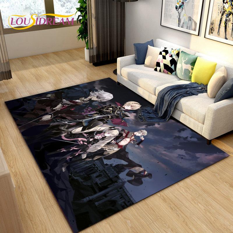 Fire Emblem Series Game Gamer Area Rug,Carpet Rug for Living Room Bedroom Sofa Doormat Decoration, Kids Play Non-slip Floor Mat