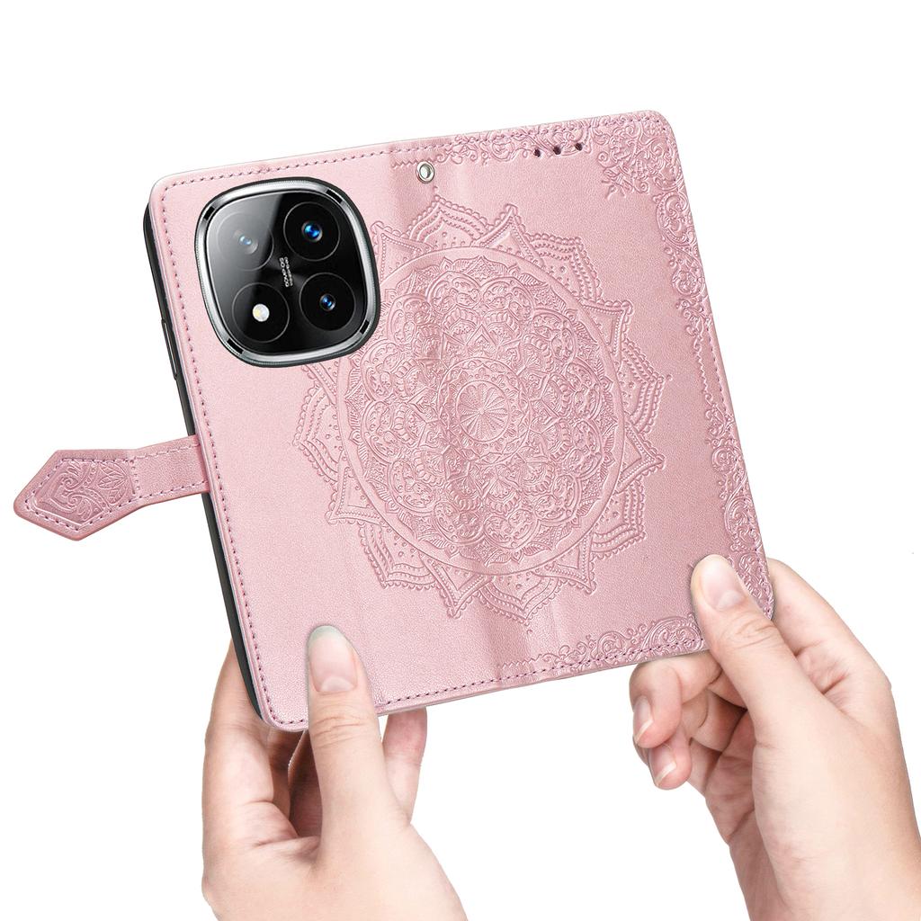 For Xiaomi Redmi Note 14 Pro 5G/Poco X7 5G Wallet Case Mandala Flower Leather Phone Cover Stand View