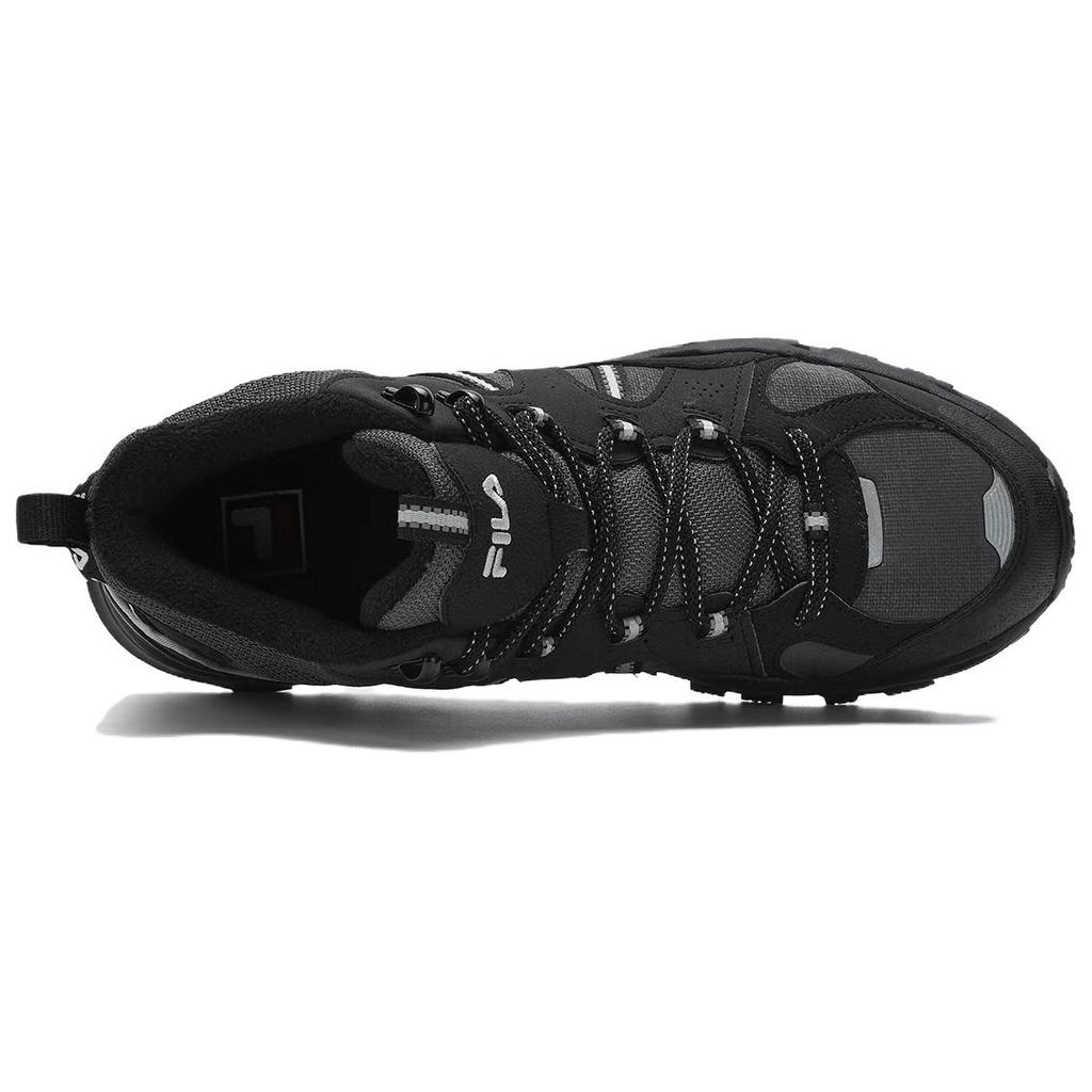 FILA Trek 1S Abrasion Resistant Height Increasing Mid top Chunky Sneakers Men's Black F12M442113FBF
