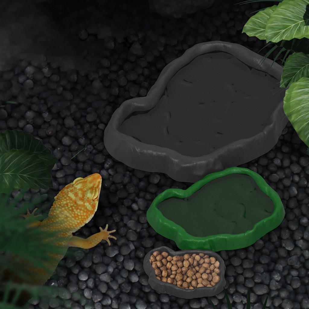 Husdjursmatare Skål Krypande Husdjursmatare Bassäng Harts Giftfri Mat Vattenkanna Reptil Sköldpadda Skorpion Ödla Krabba Skål verktyg