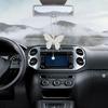 Bling Crystal Butterfly Car Rear View Mirrors Charms Car Decoration Diamond Luck