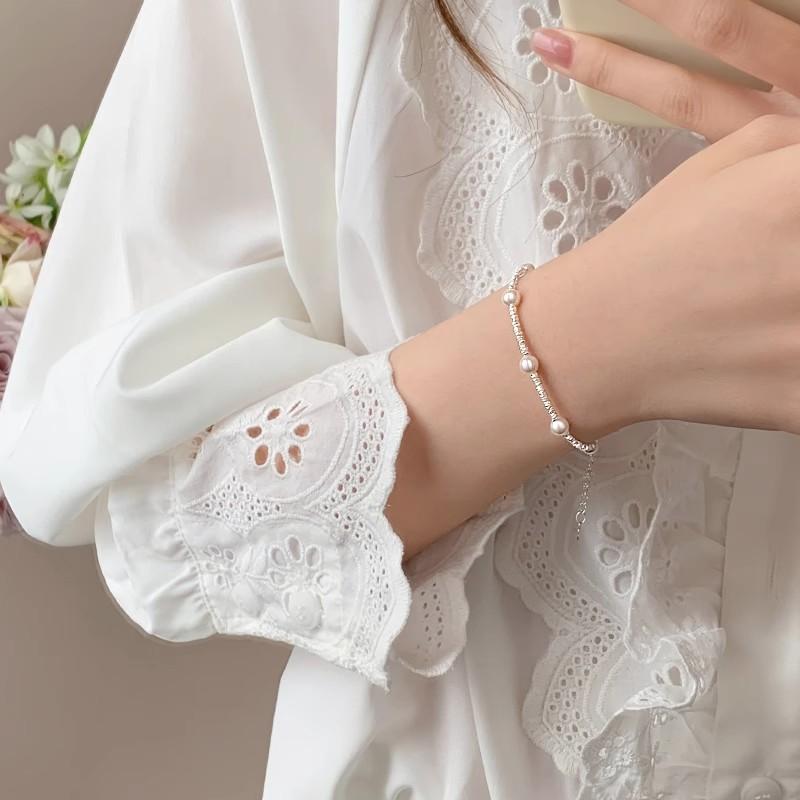 Pearl Bracelet Women's Niche Design Temperament Versatile Elegant Light Luxury Pearl Bracelet Women