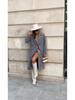 2024 Bestseller Women's Winter Simple Solid Long Sleeve Mid-Length Wool Coat