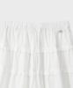 FALLETT Tiered Mini Skirt White