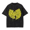 Heißer Verkauf Clan Wu Tang Globale Tour Mercah Grafikdruck T-Shirt Harajuku Mode Übergroßes T-Shirt Unisex Vintage Gewaschene Baumwolle Oberteile