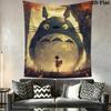 Neighbor Totoro Adventure Forest Tapestry Background Cloth Wallmounted Work Of Art Christmas Gift Atmospheric Background Cloth