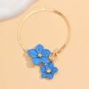 Golden Oil-Dripped Foot Chain Adjustable Beach Jewelry Simple Flower Pendant Anklet  Summer