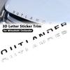 Auto Embleme Aufkleber Styling 3D Buchstaben Motorhaubenlogo Plakette ABS Chrom Für Mitsubishi Outlander Autozubehör Schwarz Silbern