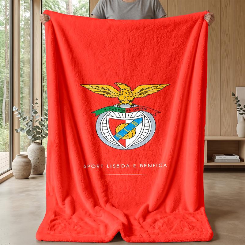 Benfica Theme Blanket Soft Flannel Fleece Blanket Warm Lightweight Throw Blanket for Home Sofa Bed